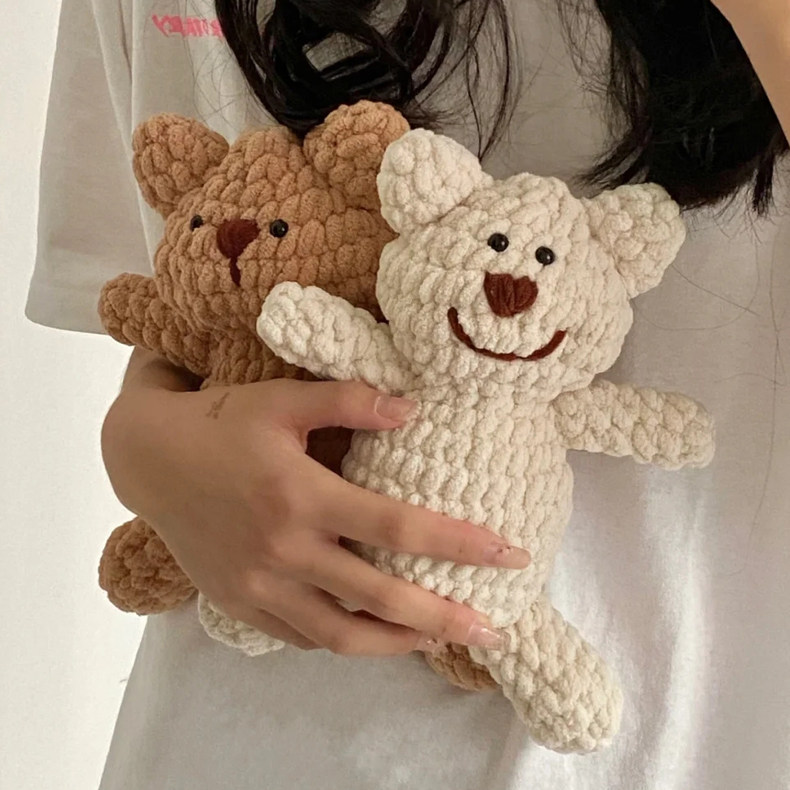 手工编织diy材料包冰条线玩偶