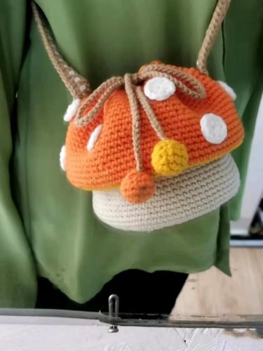 蘑菇蛋糕小包diy材料毛线手工活