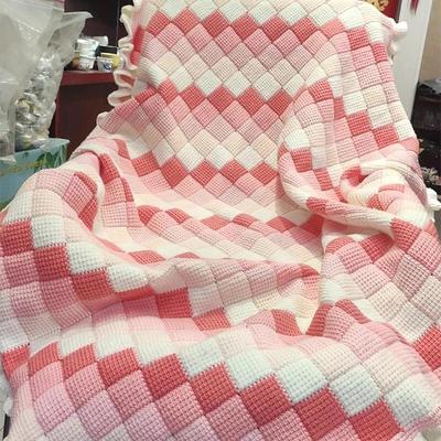 阿富汗毛毯编织diy手工线