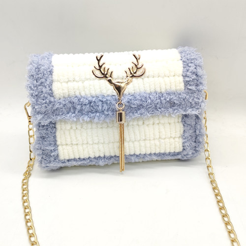 知夏春季冰条网格包手工编织