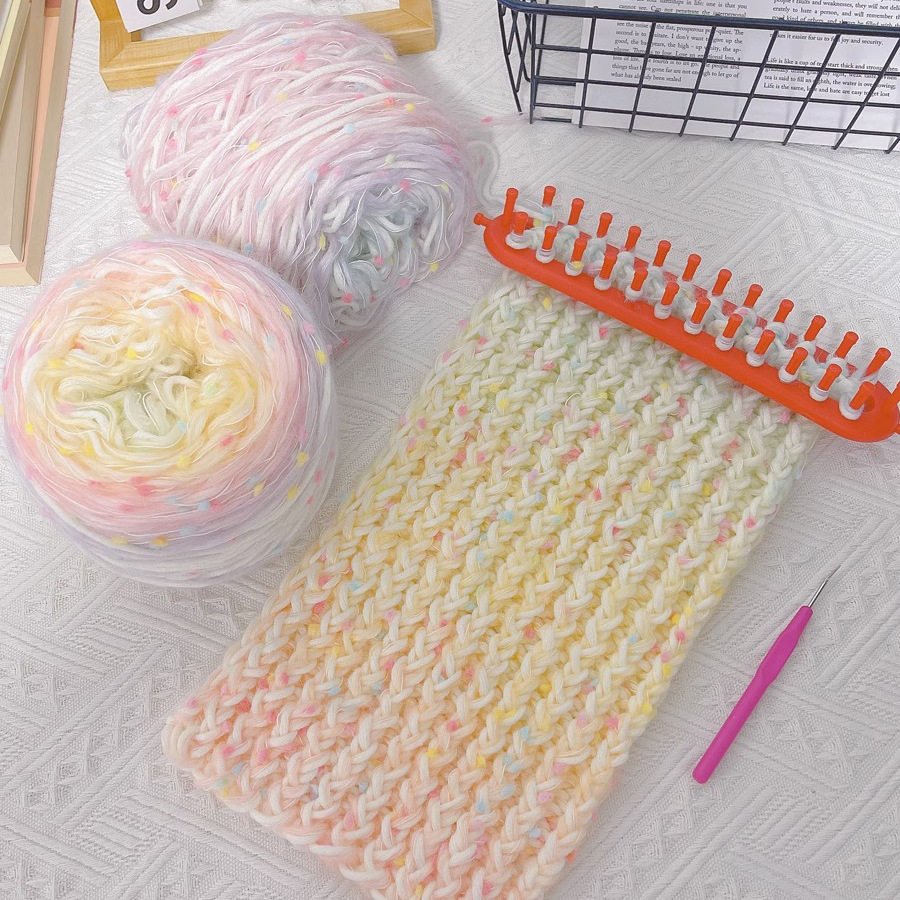 手工diy编织彩虹糖围巾渐变毛线材料包手织围巾送女朋友冬季礼物,服饰配件/皮带/帽子/围巾,DIY编织材料包,淘宝优惠券,粉丝福利购,淘宝优惠卷