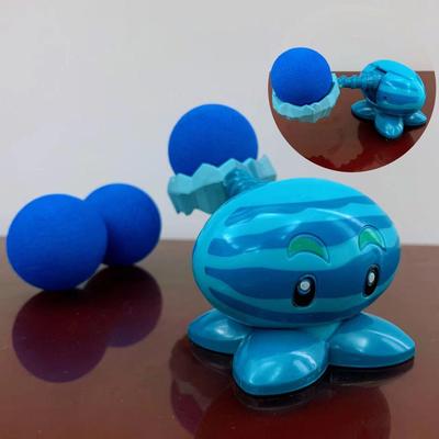 单个植物大战僵尸玩具软胶莲藕射手绿色南瓜胖子弹簧攻击带吸盘向