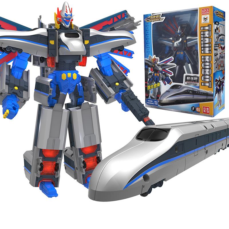 正版变形机器人玩具男孩童金刚机甲手办模型摆件列车超人绿先知