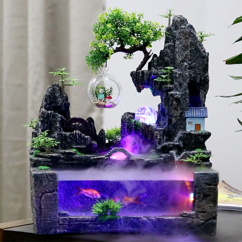 假山流水喷泉风水轮开业礼品招财