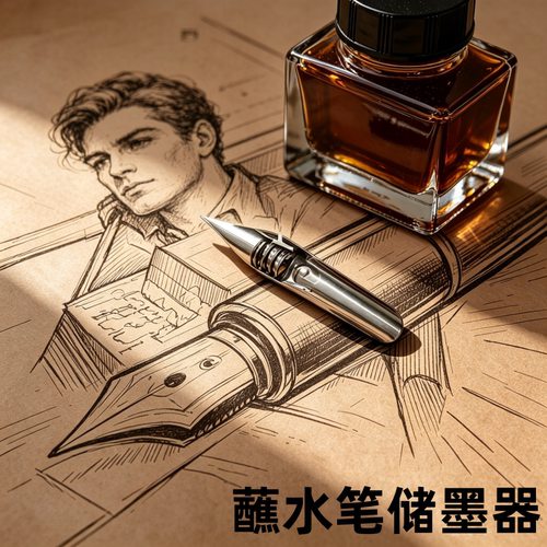蘸水笔加速器！点尖储墨器英文书法手绘漫画笔蓄墨器G笔尖储墨器