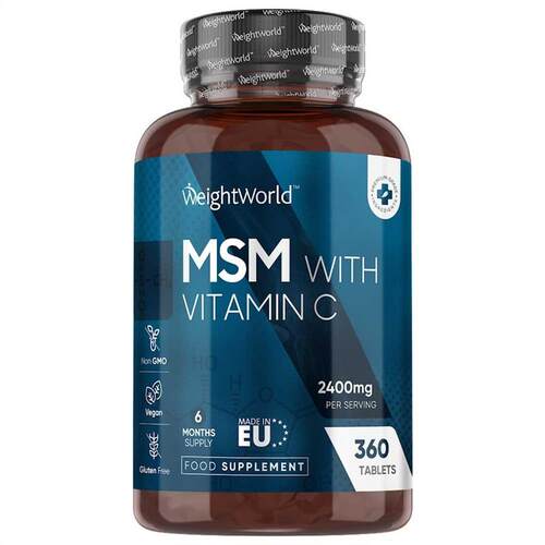 德国MSM维生素C复合片2400mg关节润滑软骨骨骼肌肉360片氨糖搭档