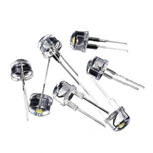 8MM/F8 草帽LED发光二极管灯珠白发白红绿蓝黄粉色 0.5/0.75W直插