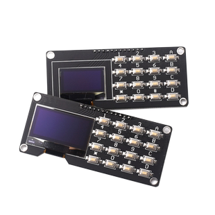 12864屏0.96寸OLED显示屏模块带矩阵按键 键盘1.3寸液晶屏IIC