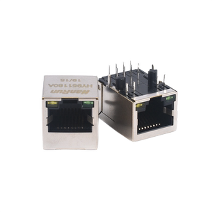 HR911105A HY951180A千兆百兆网口 RJ45带LED灯 网络隔离变压器