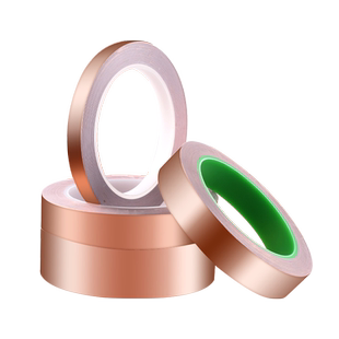 铜箔触摸背胶单面散热双面自粘铜箔纸单导屏蔽导电铜箔胶带
