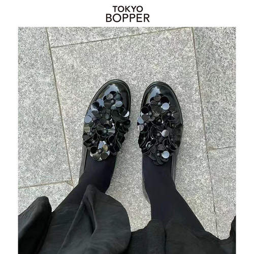 TOKYO BOPPER 25早春新款时尚百搭花朵乐福鞋单鞋女