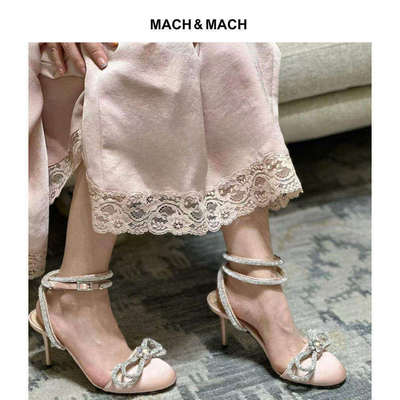Mach & Mach 25春夏新款法式时尚百搭蝴蝶结高跟鞋
