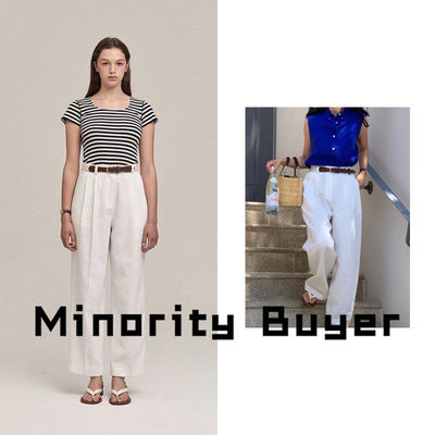 现货 买手店 The Barnnet 22新款夏女 高腰宽松直筒舒适休闲长款