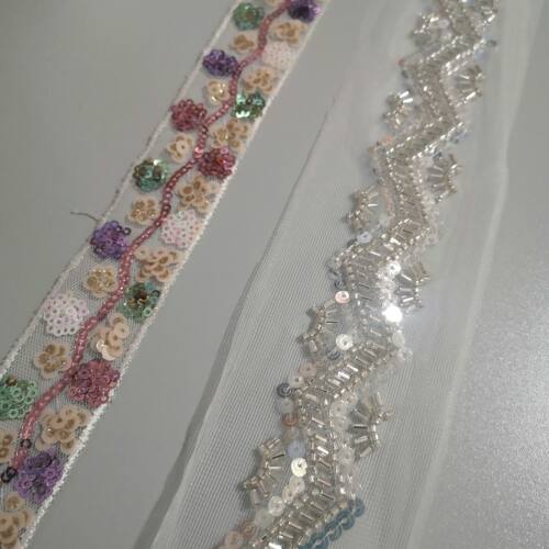 9米价 蕾丝花边辅料亮片雪纱花缎带边织带装饰布料衣服布料diy头