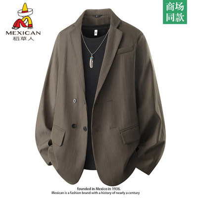 稻草人官方正品老钱风夹