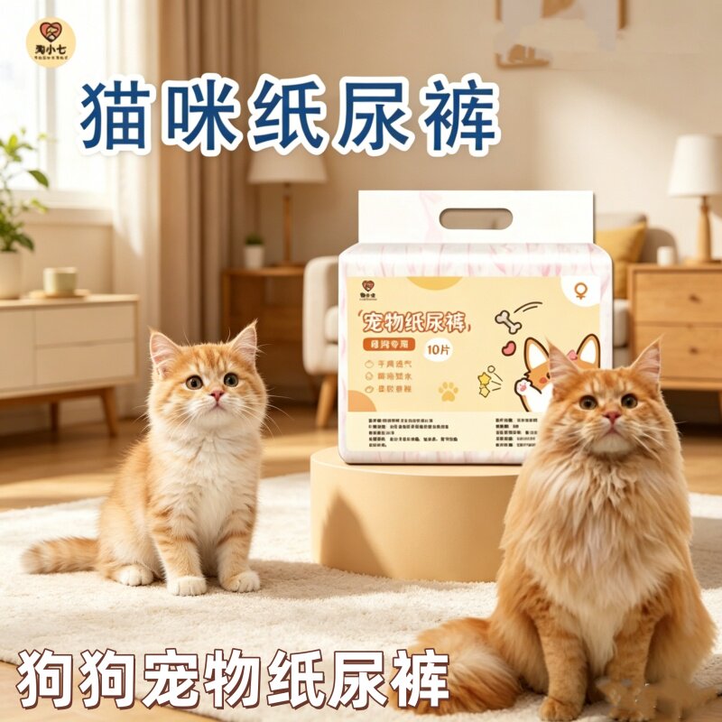 猫咪通用兜尿兜屎宠物用品纸尿裤尿不湿生理裤姨妈巾卫生裤包邮