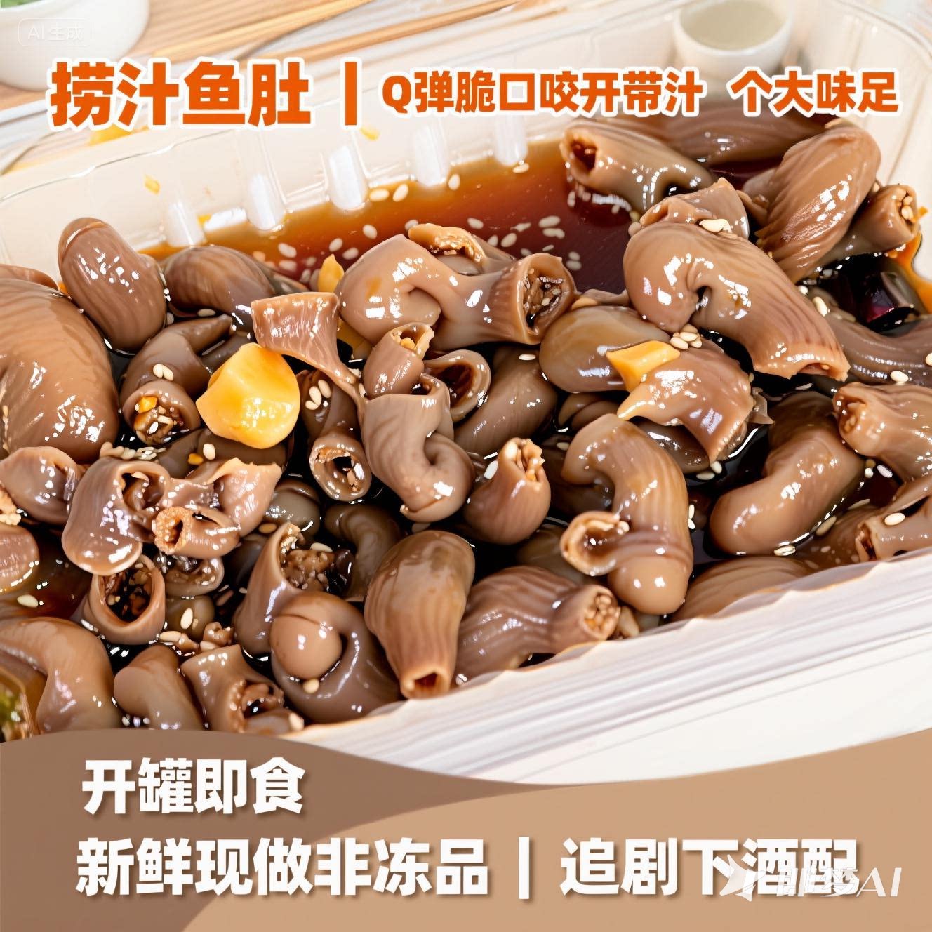 老吴家风味捞汁鱼肚新鲜现做Q弹花胶/鱼胶