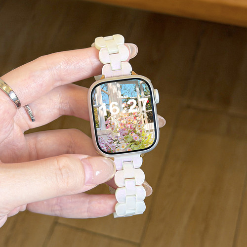 适用applewatch树脂彩色表带