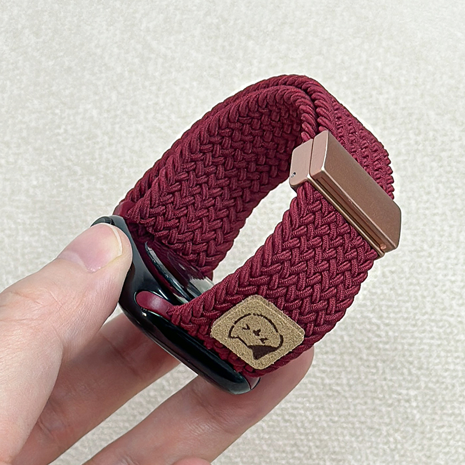 适用iWatch编织折叠磁吸扣表带