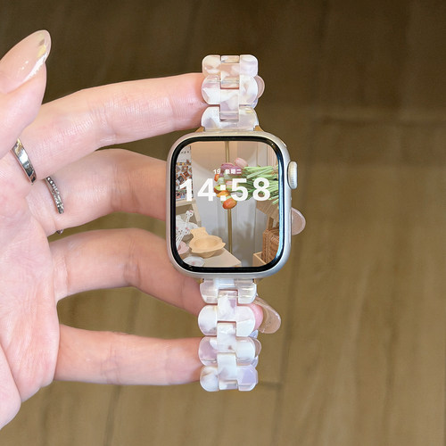 适用applewatch树脂彩色表带