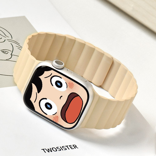 适用iwatch强力磁吸液态硅胶表带