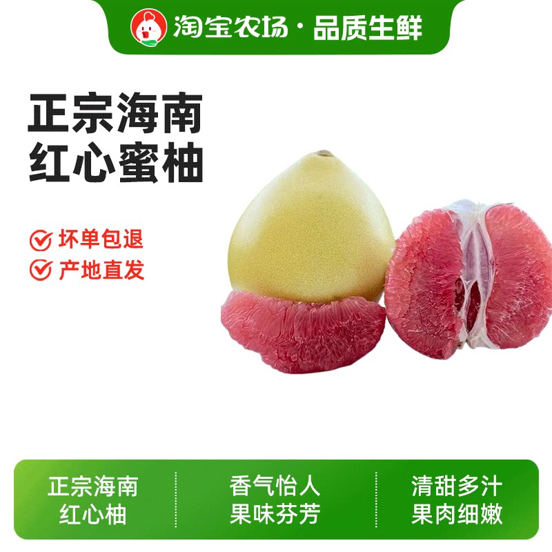 正宗海南红柚红心蜜柚新