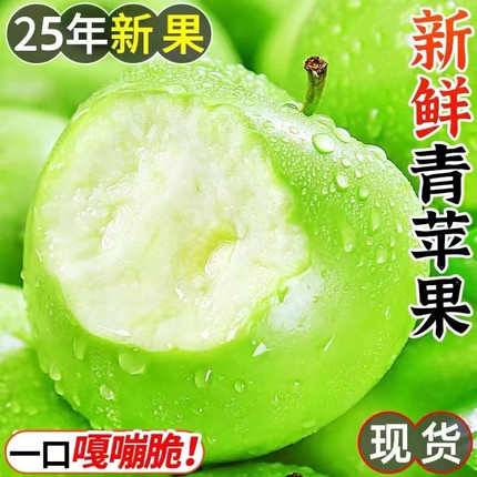 应季新鲜青苹果酸脆甜鲜果有机青苹果9斤绿小果当季现摘王林孕妇