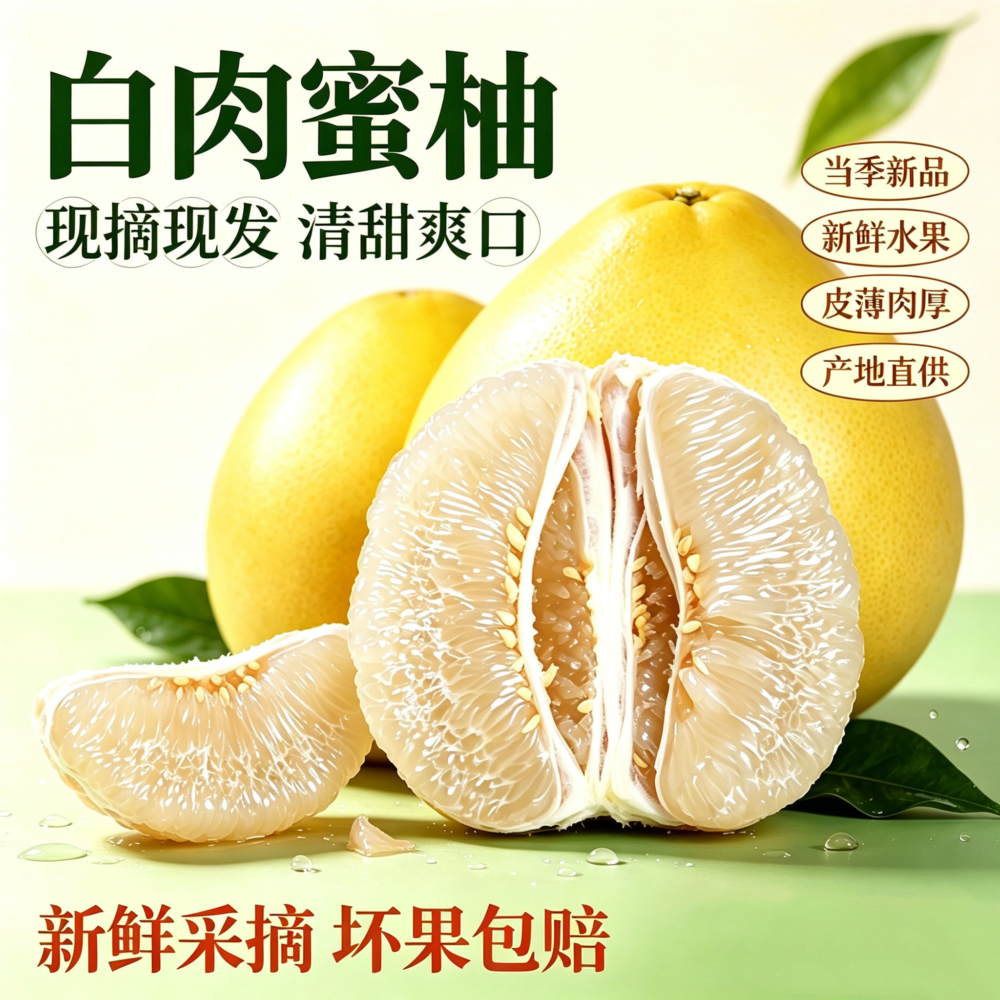 当季新鲜水果蜜柚白柚子