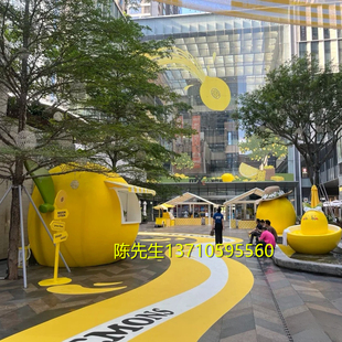 饰品玻璃钢荔枝草莓柚子模型雕像定制 商业美陈大型柠檬造型雕塑装