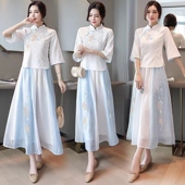 民国风女装 汉服女中国风套装 唐装 禅意茶艺春夏复古改良文艺学生装