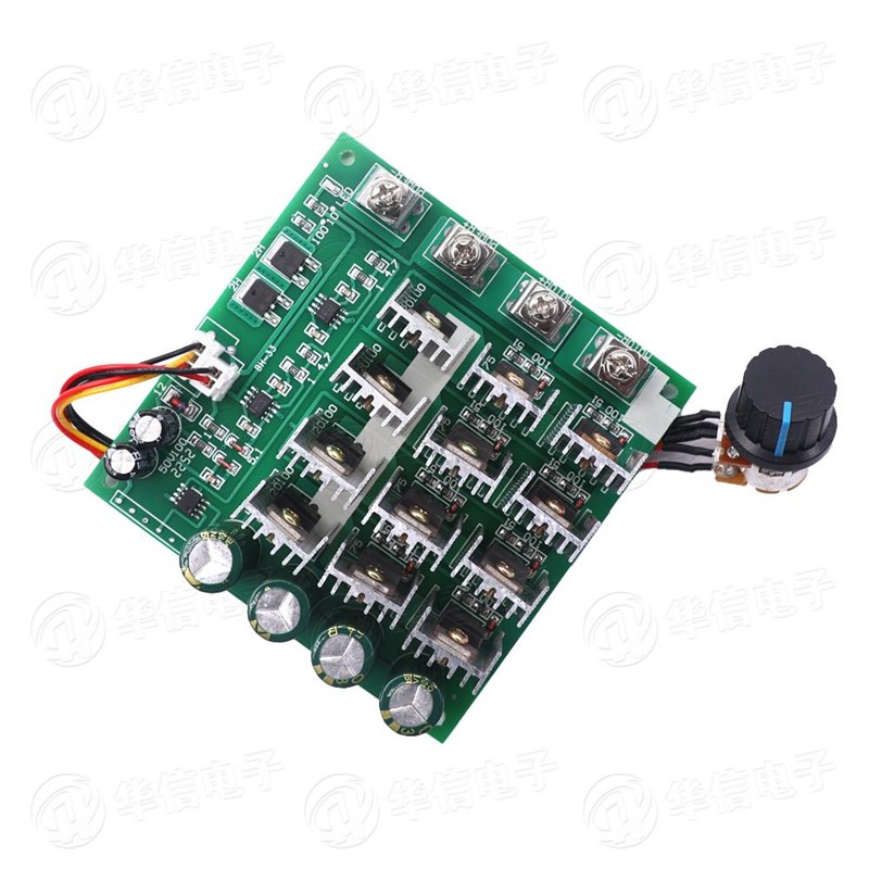 PWM直流有刷电机调速器 大功率60A控制器 无极开关 12V24V36V48V