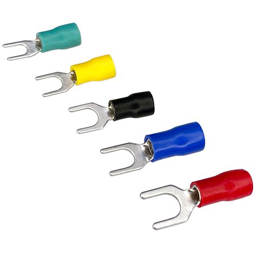 SV2-3叉形冷压绝缘端子U型Y型压线2-3.2接线铜鼻端头1000只0.5厚