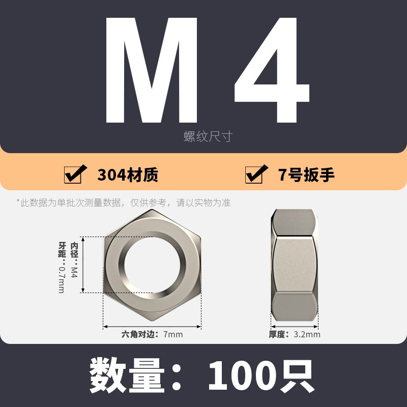 304不锈钢六角螺母316螺帽201螺丝帽大全 M1.6M2ML3M4M5M6M8M10M2