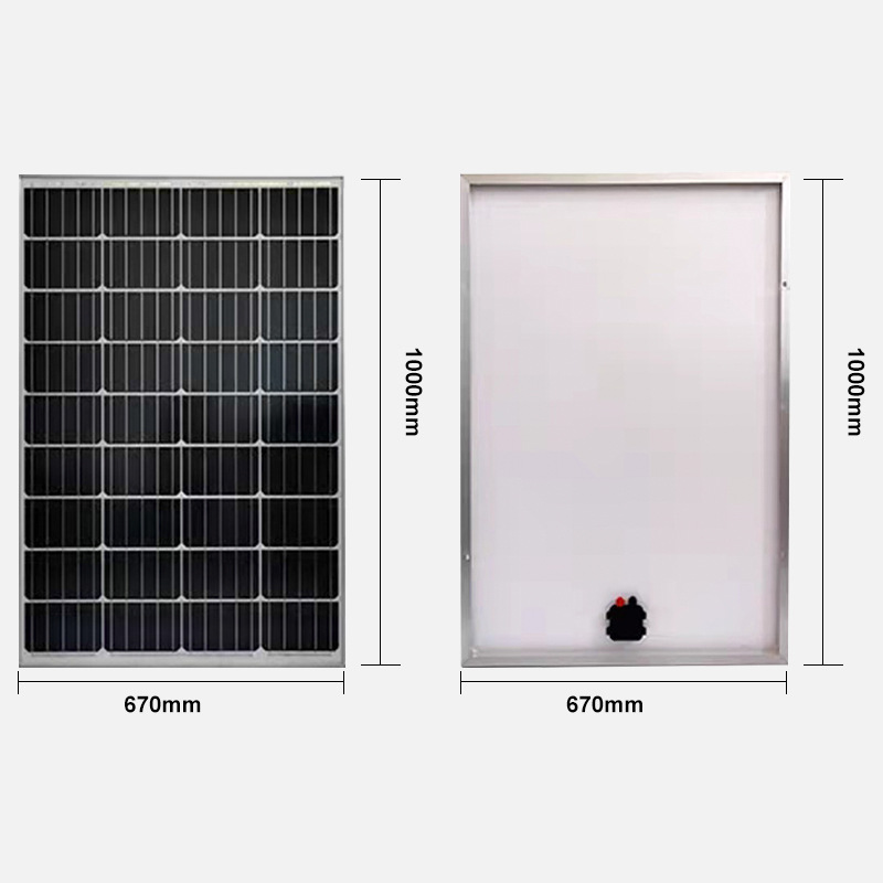单晶硅太阳能板100W发电板18V家用光伏电池板12伏充手机电池系统