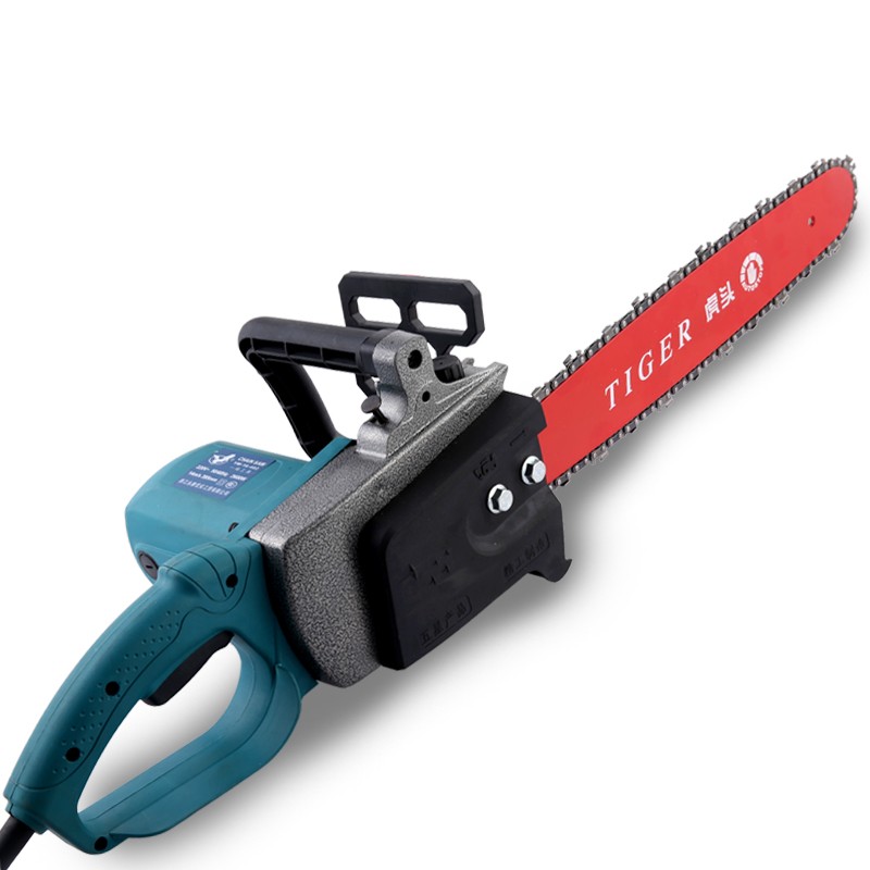 一鸣电链锯伐木锯大功率破冰锯家用木头切割机16寸链条锯电动工具