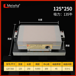 Meiwha/梅华 正弦磁台 高精密可调角度磁盘 斜度磁台磨床细目吸盘