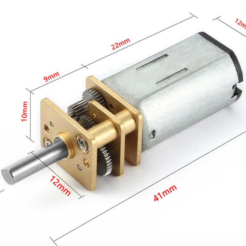 JA12-N30减速电机 微型减速 马达 3-12V 转智能小车马达 金属齿轮