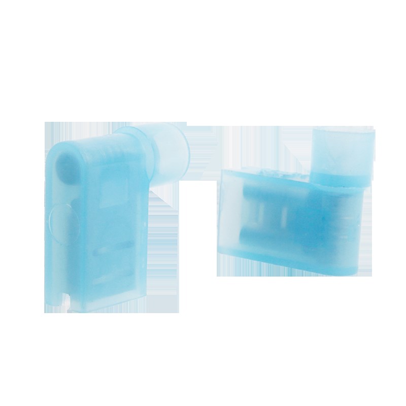 6.3旗形尼龙插簧端子母接头L型直弯角90度电线连接器冷压绝缘端子