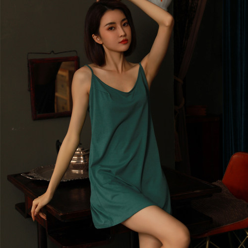 7A兰精莫代尔吊带短裙美背家居服