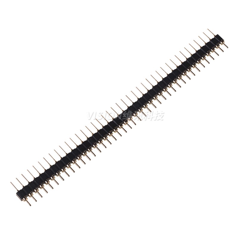 2.54MM间距 单排 双排 圆孔排针 A1*40PIN 2*40P 镀金 环保全铜