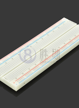 面包板 MB-102  红蓝线面包板 830孔面包板 实验连接板 白色/透明