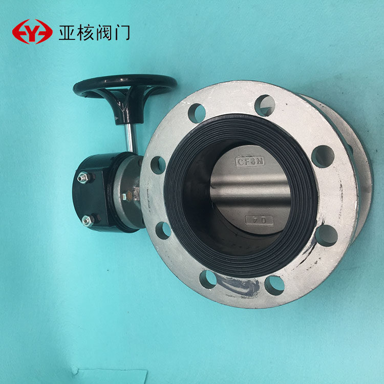 D341X-10/16P全不锈钢304手动手柄软密封涡轮法兰式蝶阀DN5080100
