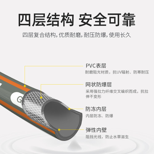 德国进口浇花水枪绞盘收纳推车架40-60米花园浇水软管收管卷管神