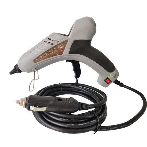 户外车载低压胶枪100W点烟器电瓶夹12V/24V汽车凹痕修复热熔胶抢