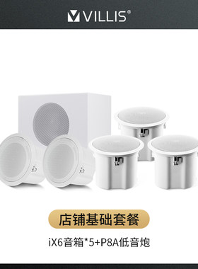 VILLIS威力声iX6店铺音响专用吸顶喇叭吊顶天花背景音箱家庭影院