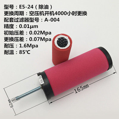 空气精密滤芯E9-24管道滤芯E7-24油水分离滤芯E5-24过滤器滤芯