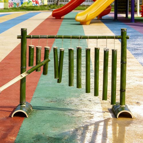 幼儿园音乐区竹制敲打乐器套装