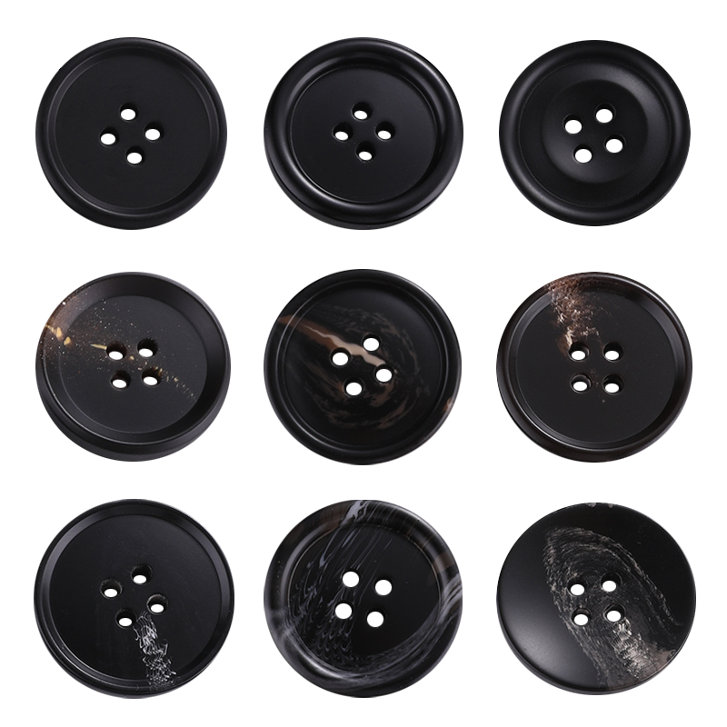 黑色大衣纽扣圆形风衣外套男西装裤扣女士百搭西裤子衣服西服扣子