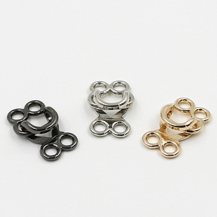 貂皮衣皮草金属暗扣挂扣风纪扣大衣扣风衣隐形纽扣时尚 挂钩连接扣