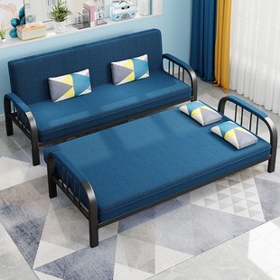 两用简易客厅出租房多功能经济型可折叠布艺沙发床坐卧沙发小户型